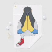 Serviette De Golf Pigeon avec chaussures (En situation)