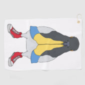 Serviette De Golf Pigeon avec chaussures (Horizontal)