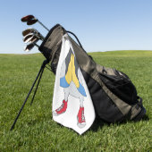 Serviette De Golf Pigeon avec chaussures (Vert)