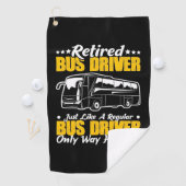 Serviette De Golf Pilote de bus retraité (En situation)