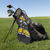 Serviette De Golf Pilote de bus retraité (Vert)