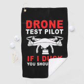 Serviette De Golf Pilote d'essai de drone (En situation)