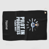 Serviette De Golf Pilote en cours pour le futur pilote étudiant (Horizontal)