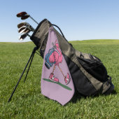 Serviette De Golf Ping Flamingo Golf Sunglasses Golf Lover  (Vert)