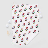 Serviette De Golf Pingouins de Noël (En situation)