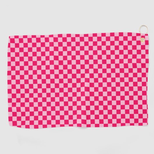 Serviette De Golf Pink Combination Classic Checkerboard par STaylor (Horizontal)