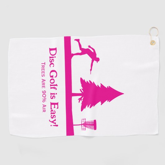 Serviette De Golf Pink Funny Disc Golf Putting avec arbre obstacle (Horizontal)