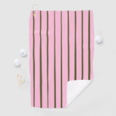 Serviette De Golf Pink Green Stripes (En situation)