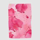 Serviette De Golf Pink on Pink Abstract  (Devant)