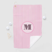 Serviette De Golf Pink preppy strié personnalisées monogramme dames (En situation)
