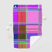Serviette De Golf Pink tartan Fabric Pattern Cloth Madras (En situation)
