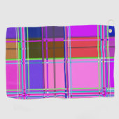 Serviette De Golf Pink tartan Fabric Pattern Cloth Madras (Horizontal)
