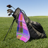 Serviette De Golf Pink tartan Fabric Pattern Cloth Madras (Vert)