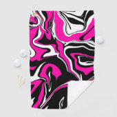 Serviette De Golf Pink Zebra Melt (En situation)
