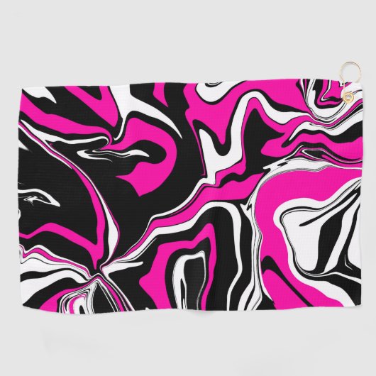 Serviette De Golf Pink Zebra Melt (Horizontal)