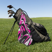 Serviette De Golf Pink Zebra Melt (Vert)