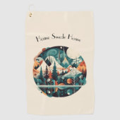 Serviette De Golf Pins nordiques & Pics, coutume (Devant)