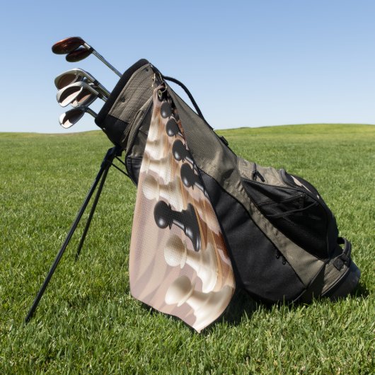 Serviette De Golf Pions sur le tableau d'échecs (Vert)