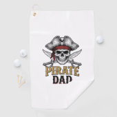 Serviette De Golf Pirate Dad Skull Sword Vintage Engraving Shirt_1 (En situation)