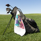 Serviette De Golf Pirate de chien berger allemand (Vert)