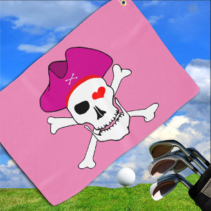 Serviette De Golf Pirates Drapeau & Capitaine Grace, Crâne / Jeux d