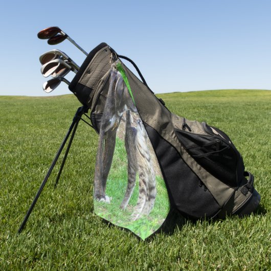 Serviette De Golf Pit Bull et Cat (Vert)