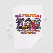 Serviette De Golf Pit Bull Halloween Thanksgiving Noël Classique (En situation)