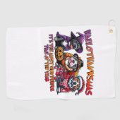 Serviette De Golf Pit Bull Halloween Thanksgiving Noël Classique (Horizontal)