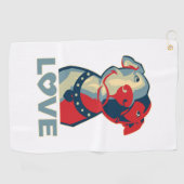 Serviette De Golf Pitbull - AMOUR (Horizontal)