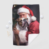 Serviette De Golf Pitbull avec Noël Festif du Père Noël (En situation)