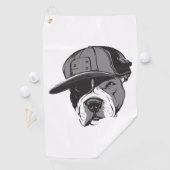 Serviette De Golf Pitbull Gangster (En situation)
