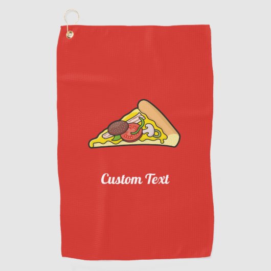 Serviette De Golf Pizza Slice (Devant)