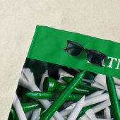 Serviette de golf/plage Customisée Monogramme (En situation)