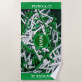 Serviette de golf/plage Customisée Monogramme (Devant)