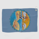 Serviette De Golf Plage d'été amusant soleil bord de mer côte (Horizontal)