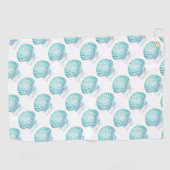 Serviette De Golf plage d'été turquoise couleur bleu mermaid coquill (Horizontal)