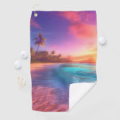 Serviette De Golf Plage Dreamy colorée (En situation)