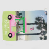 Serviette De Golf Plage et golf Nom du monogramme Golf Serviette (Horizontal)