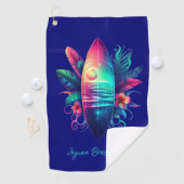 Serviette De Golf Plage Tropical Surboard (En situation)