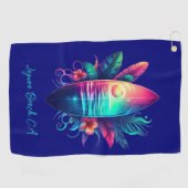 Serviette De Golf Plage Tropical Surboard (Horizontal)