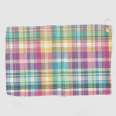 Serviette De Golf Plaid au printemps/Pâques/tartan (Horizontal)