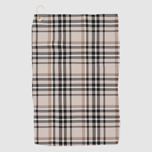 Serviette De Golf Plaid beige (Devant)