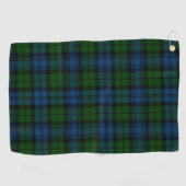 Serviette De Golf Plaid Clan Campbell Militaire Blue Green Tartan (Horizontal)