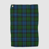 Serviette De Golf Plaid Clan Campbell Militaire Blue Green Tartan (Devant)