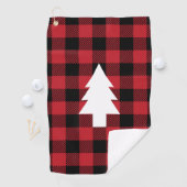 Serviette De Golf Plaid de Buffalo - pin (En situation)