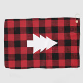 Serviette De Golf Plaid de Buffalo - pin (Horizontal)