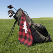 Serviette De Golf Plaid de Buffalo - pin (Vert)