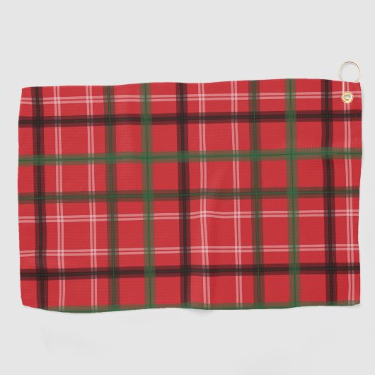 Serviette De Golf Plaid de Noël (Horizontal)