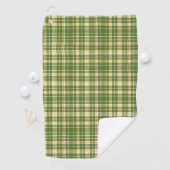 Serviette De Golf Plaid Écossais Orange Et Vert (En situation)