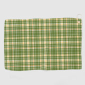 Serviette De Golf Plaid Écossais Orange Et Vert (Horizontal)